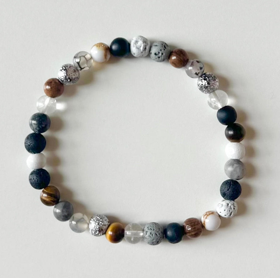 ‘Elements’ Bracelet Mixed Stone & Wood