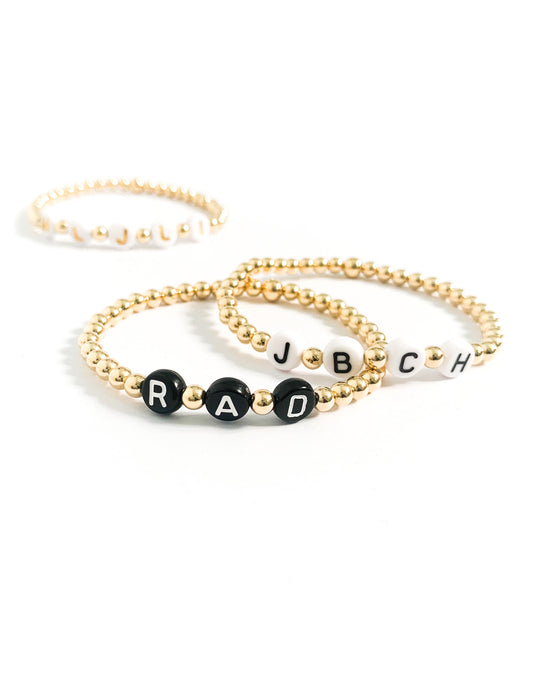 Personalised Initials ‘Family’ 14k Gold Bracelet