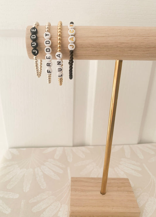Wood and Brass Jewellery Stand