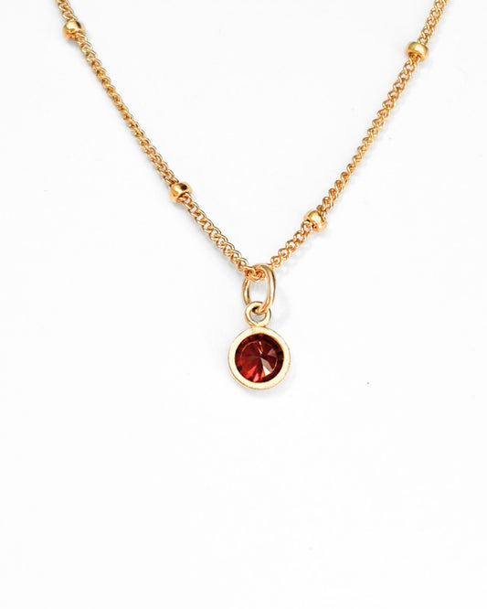 14k Gold Filled Birthstone Necklace - Dainty Minimal Personalised Jewellery Gift