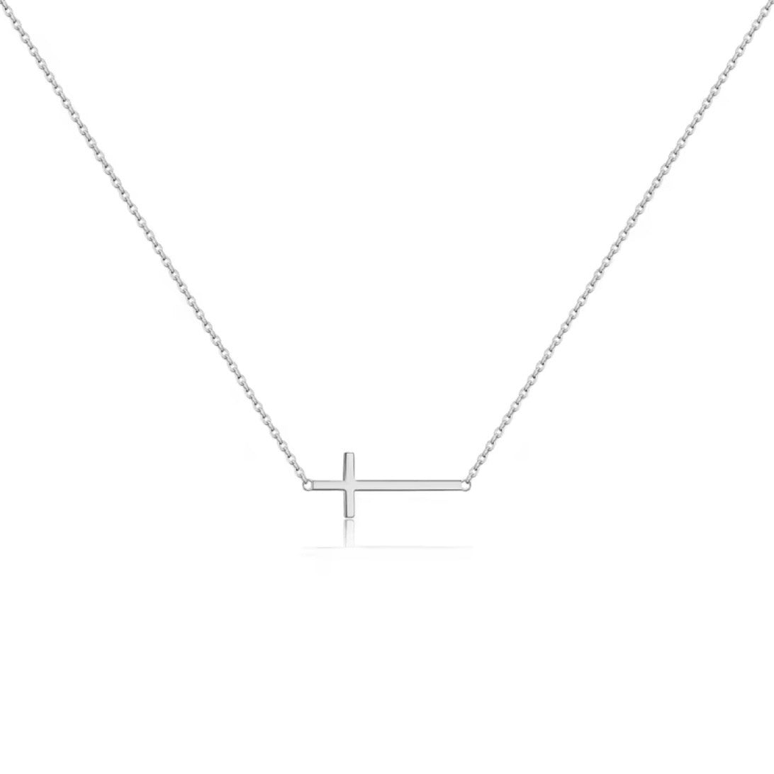 Sterling Silver Tiny Cross Necklace