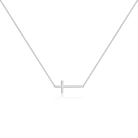 Sterling Silver Tiny Cross Necklace