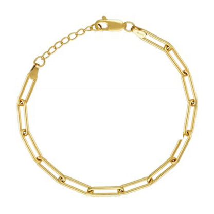 14k Gold Filled Paperclip Bracelet