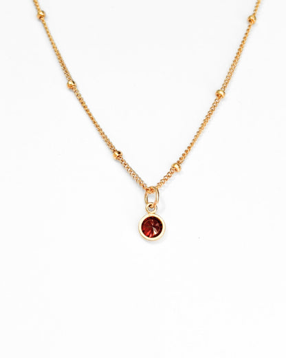 14k Gold Filled Birthstone Necklace - Dainty Minimal Personalised Jewellery Gift