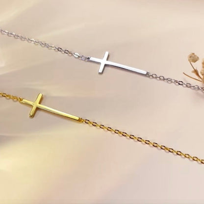 Sterling Silver Tiny Cross Necklace