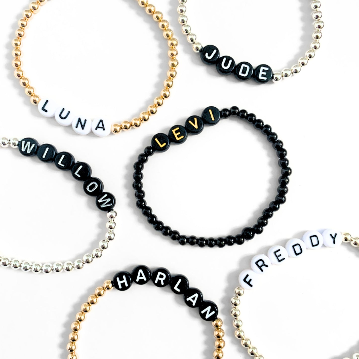 Personalised Name Bracelet - 14k Gold or Sterling Silver