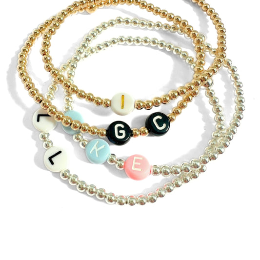 Tiny Personalised Initials Bracelet