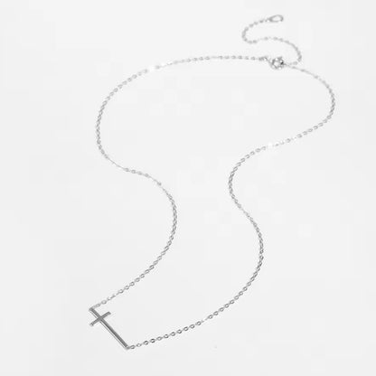Sterling Silver Tiny Cross Necklace