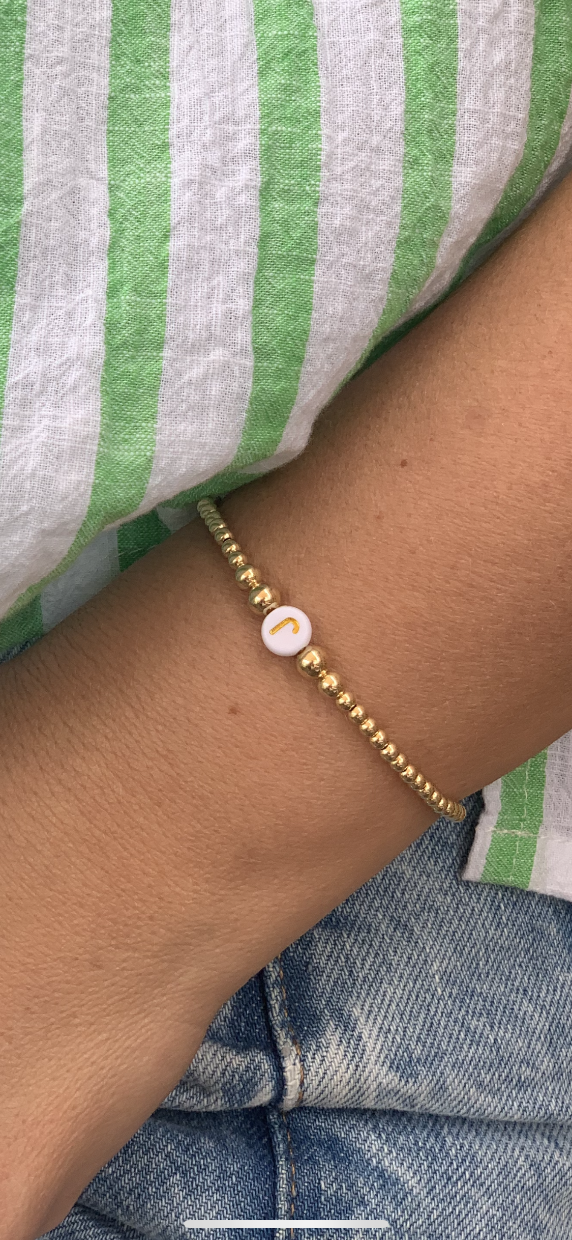 Single Initial Bracelet heartstringjewellery