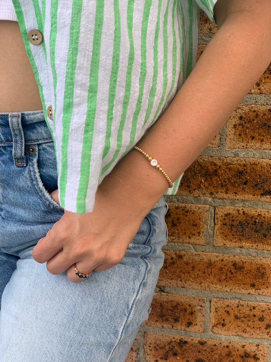 Single Initial Bracelet