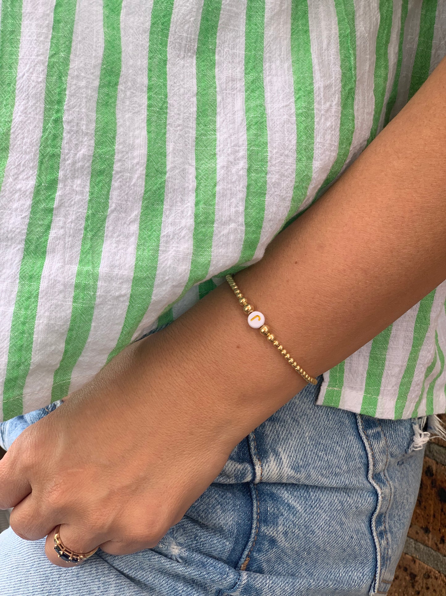Single Initial Bracelet