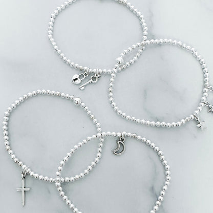 Tiny Moon Sterling Silver Bracelet